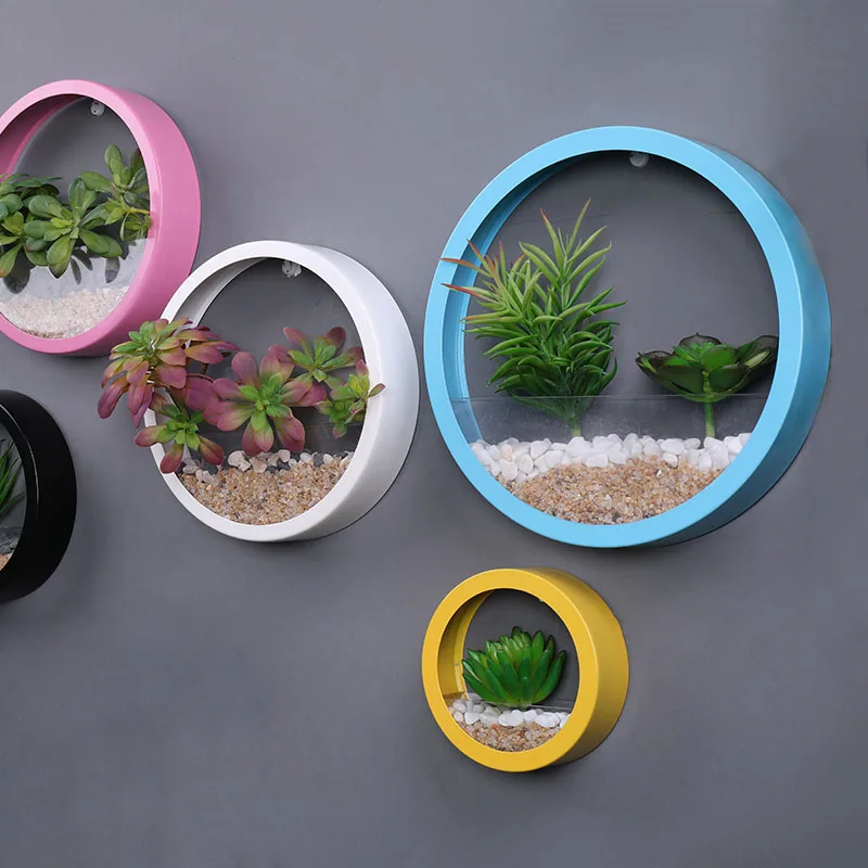 Подвесной Плантатор креативная круглая металлическая железная настенная ваза