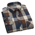 Aoliwen брендовая фланелевая клетчатая рубашка для мужчин 2021 осень новая мужская Повседневная рубашка с длинными рукавами размера плюс, высокое качество, Теплая мужская верхняя одежда