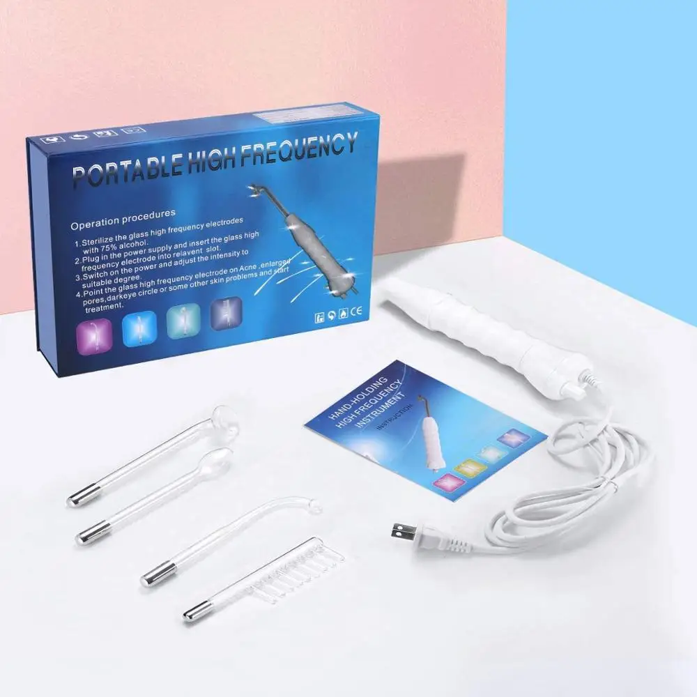 

High Frequency Facial Machine Electrotherapy Wand Glass Tube Skin Tightening Device Facial Skin Care Anti Wrinkle Face Clean