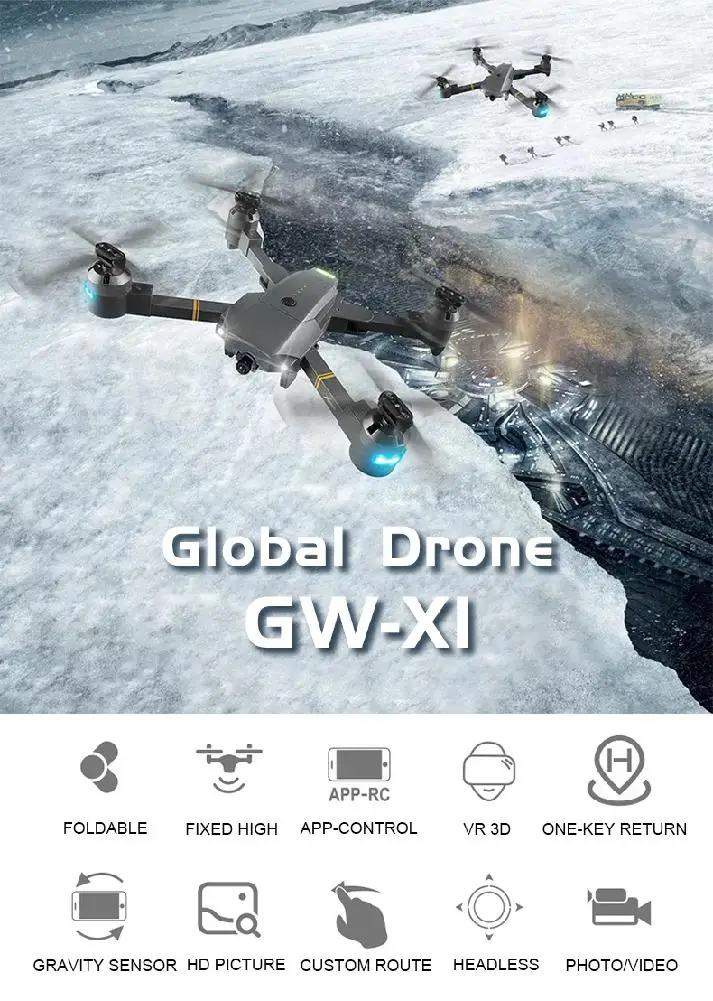 Квадрокоптер с дистанционным управлением Wi-Fi 2 4 ГГц FPV720P HD камера складной RC