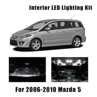 10pcs white bulbs car led interior light kit fit for 2006 2007 2008 2009 2010 mazda 5 map dome trunk cargo license lamp