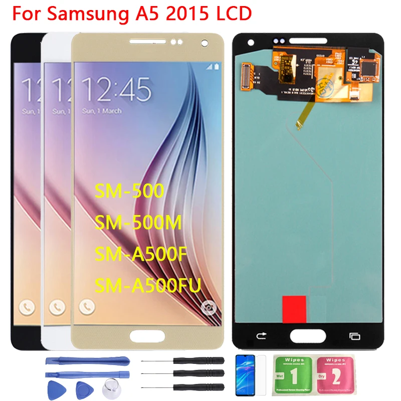 

ЖК-дисплей SUPER AMOLED A500M для Samsung Galaxy A5 2015, A500, A500F, A500M