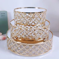 1pc gold mirror metal cake stand round cupcake wedding birthday party dessert pedestal display plate home decor