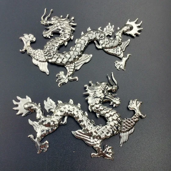 rhodium 5pairs 5 пара/лот 55x85 мм филигранный Дракон обертывания цветочные разъемы металлические поделки подарок украшение DIY фурнитура - Цвет: rhodium 5pairs