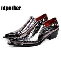 ntparker bright leathe man dress shoes pointed toe fashion businessparty leather shoes man eu38 46