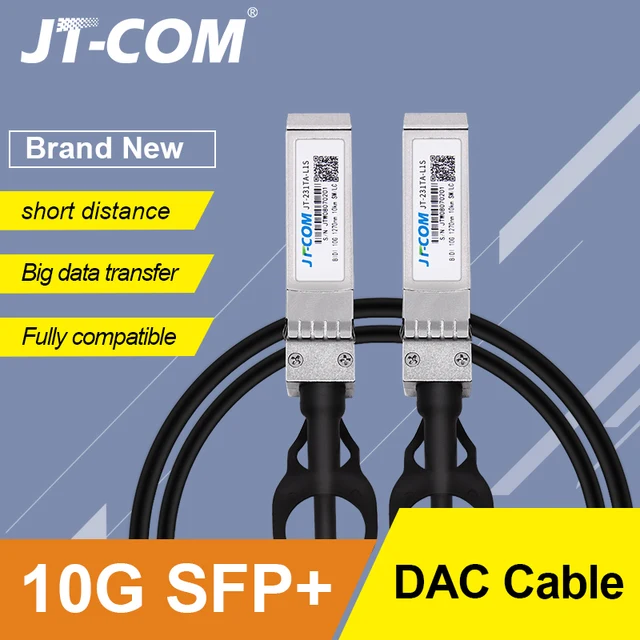 10Gb SFP+ DAC Twinax Cable, Passive, Compatible with Cisco SFP-H10GB-CU2M, Ubiquiti, Intel, Mikrotik, Netgear, D-Link, 1m,2m,5m 1
