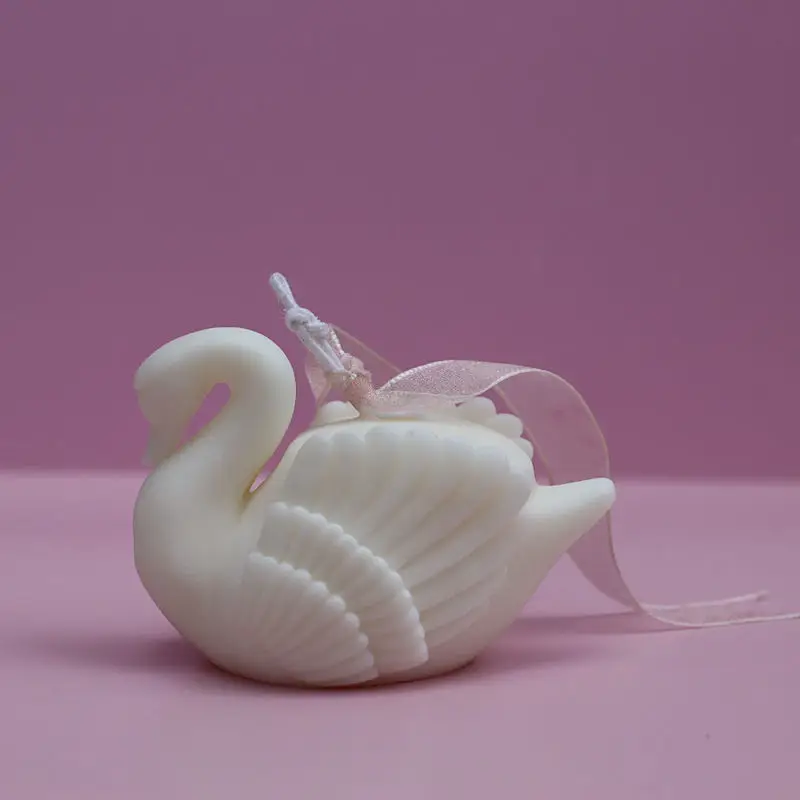 

3d Swan Shape Aromatherapy Candle Mold Diy Animals Wax Candle Silicone Molds Plaster Crafts Decoration Tool