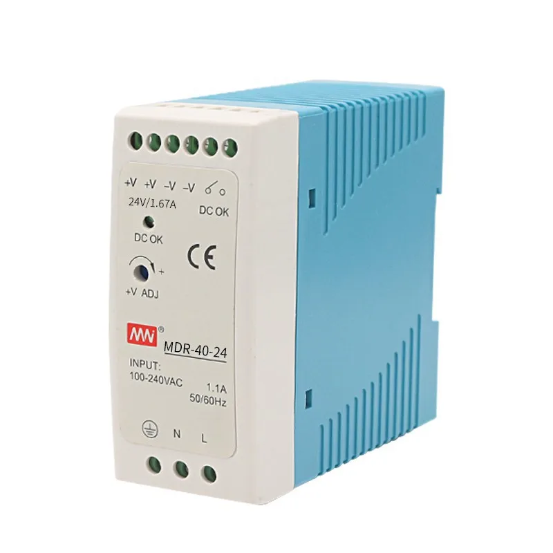 Управляемый В индустриальном стиле MDR-40-12V/24V импульсный источник питания 40W3.3A