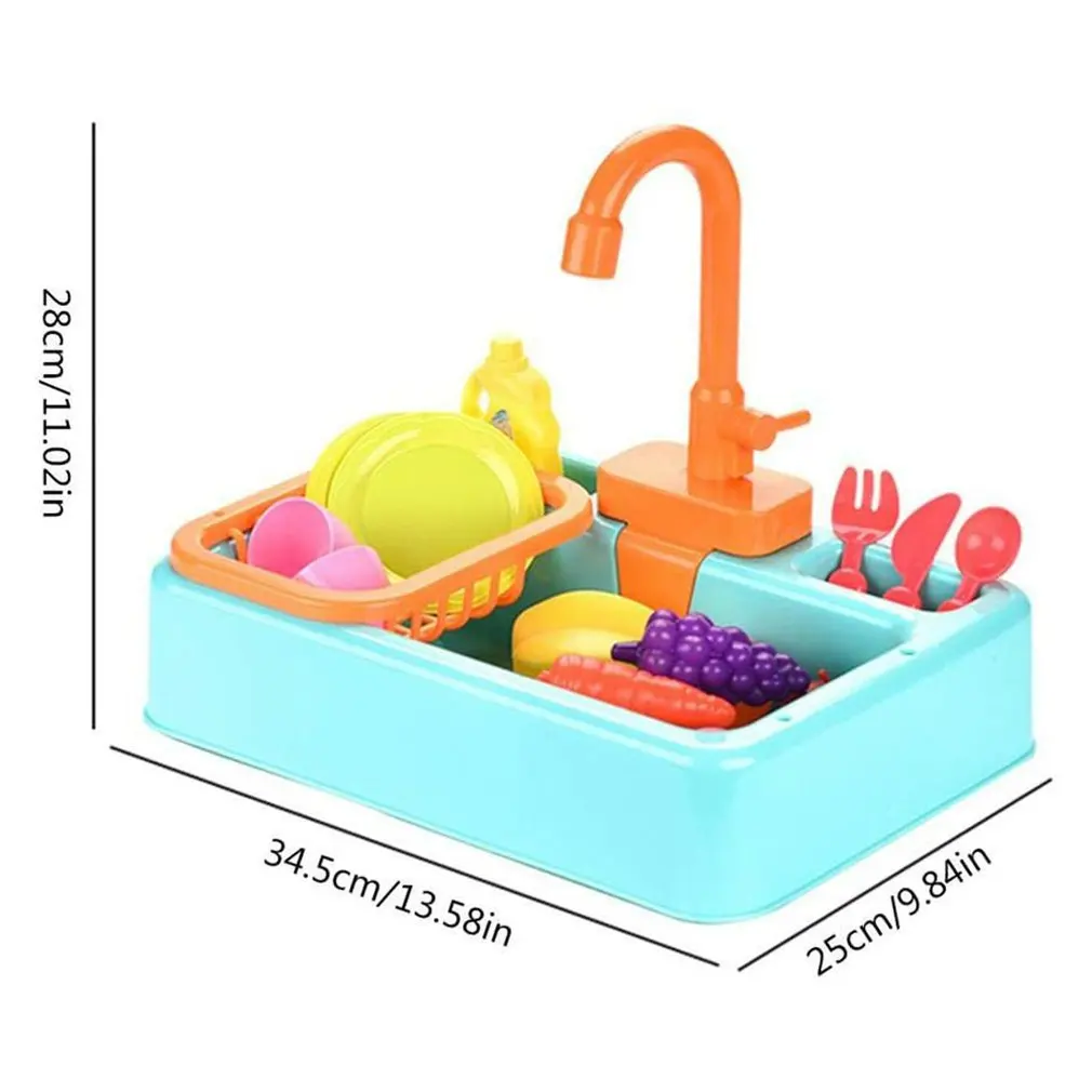 

Kids Kitchen Toys Simulation Electric Dishwasher Educational Toys Mini Kitchen Food Pretend Play Cutting Role Playing Girls Toys