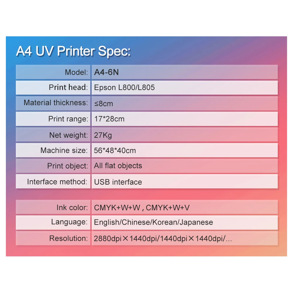 Настраиваемая печатающая головка epson l805 многофункциональный УФ принтер A4 для