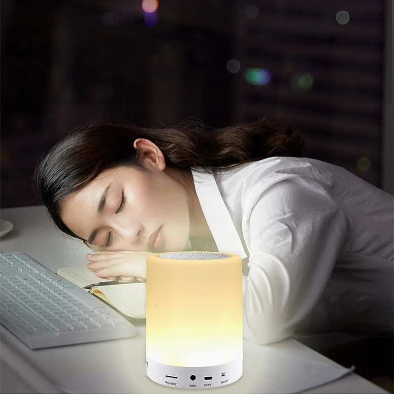 Сенсорный прикроватный светильник ночник с динамиком и Bluetooth сенсорсветильник