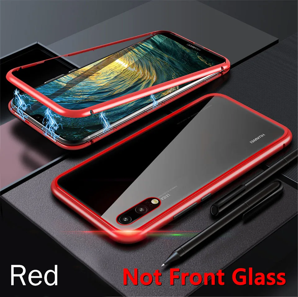 Red Магнитный адсорбционный металлический чехол для huawei mate 20 Pro P30 P20 lite, противоударный чехол для huawei mate 10 20 Lite P Smart, чехол - Цвет: Red