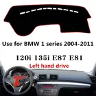 Коврик Taijs для приборной панели автомобиля из полиэфирного волокна с левым рулем 3 цветов для BMW 1 серии 2004-2011 120i 135i E87 E81 с защитой от света