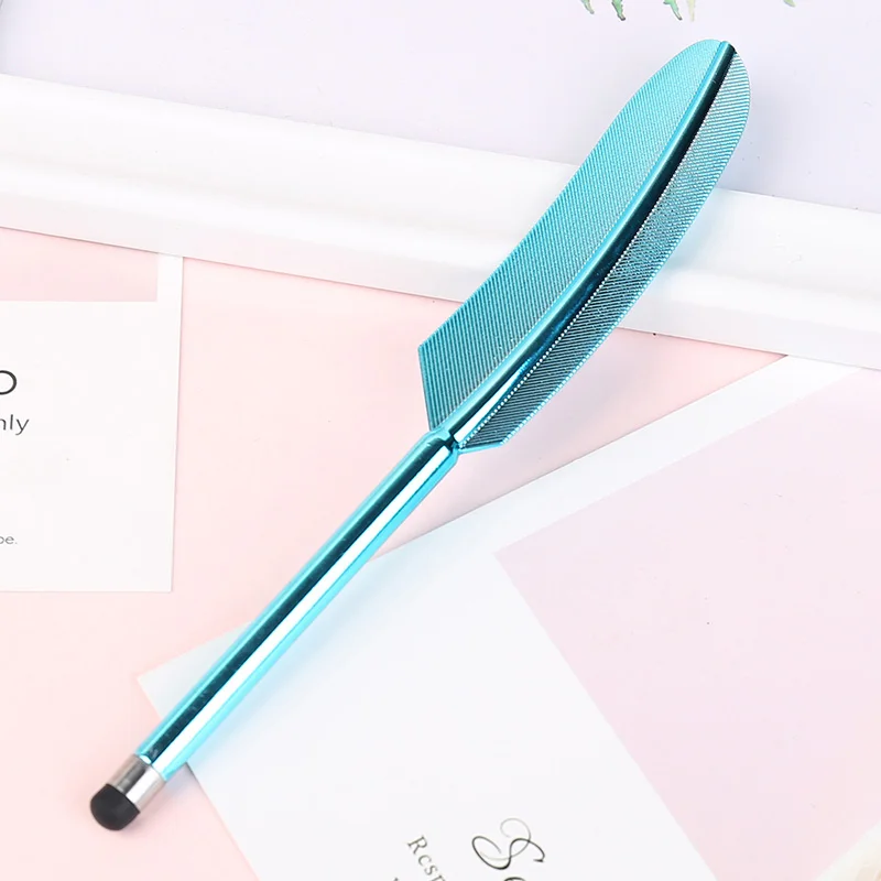 

2021 New Feather Capacitor Pen for iPad Tablet Phone Stylus Condenser Stylus For iPhone6s 7 8 XS Max 1PC