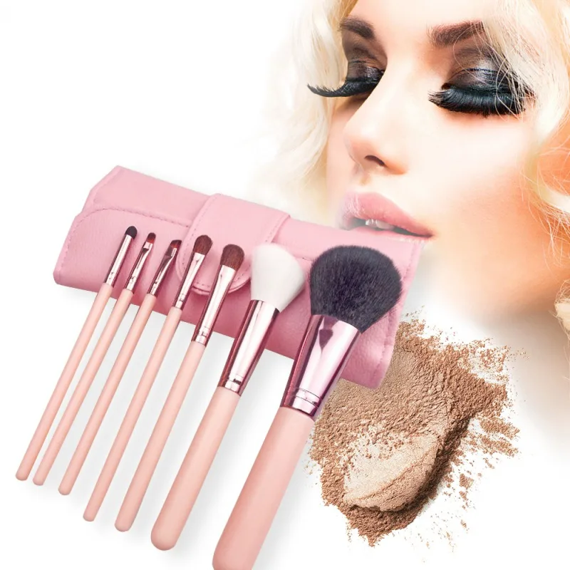 Рекомендуем 7 шт кисть для пудры румян теней кисти макияжа набор кистей кисточек