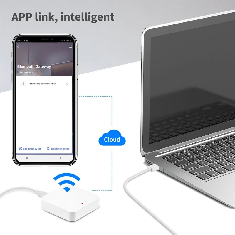 

Smart Home Bridge Smart Bluetooth MESH Gateway Hub Connects with Tuya Device
