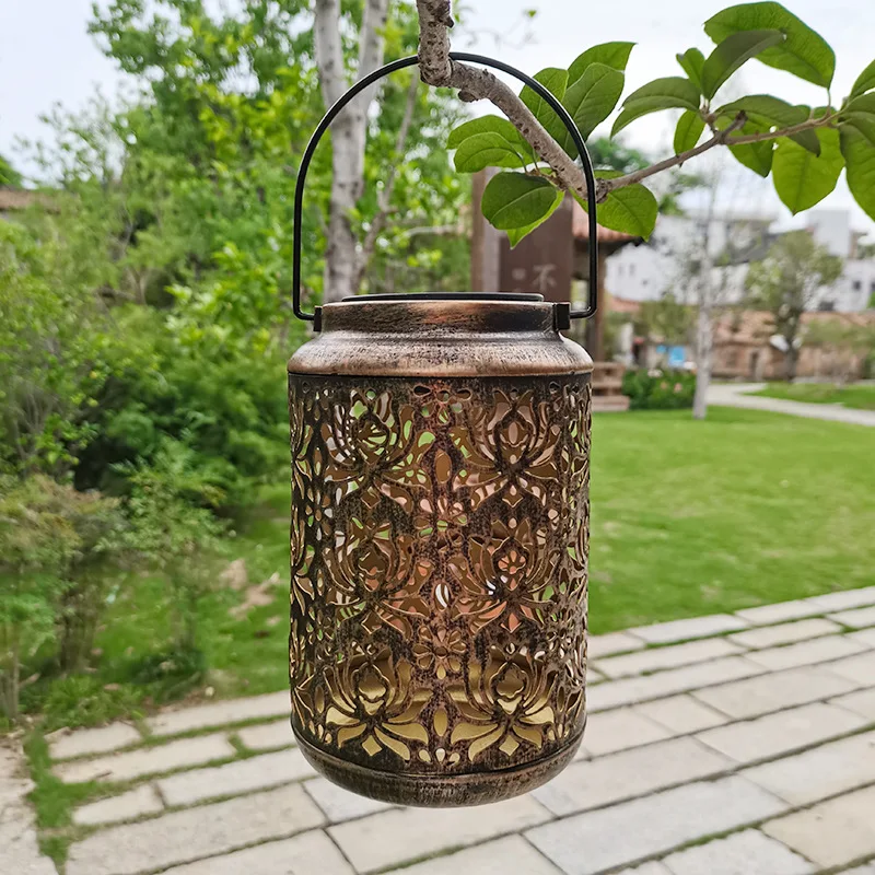 

Solar outdoor light Garden decoration Solar lamp Solar hollow peony projection lamp Garden decoration portable lamp