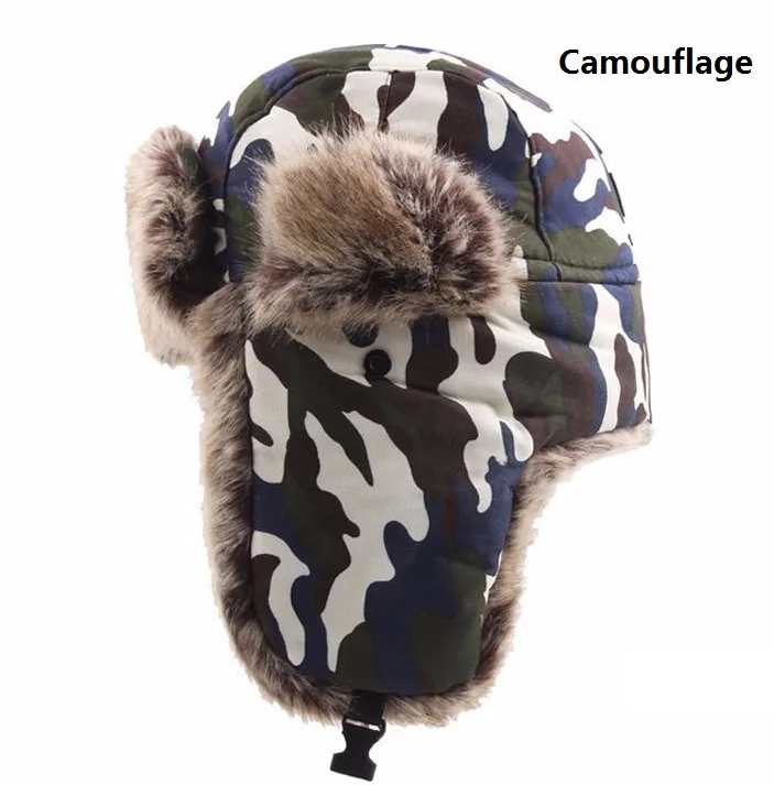 Новинка 2022 модная зимняя камуфляжная шапка-ушанка для мужчин и женщин Русская