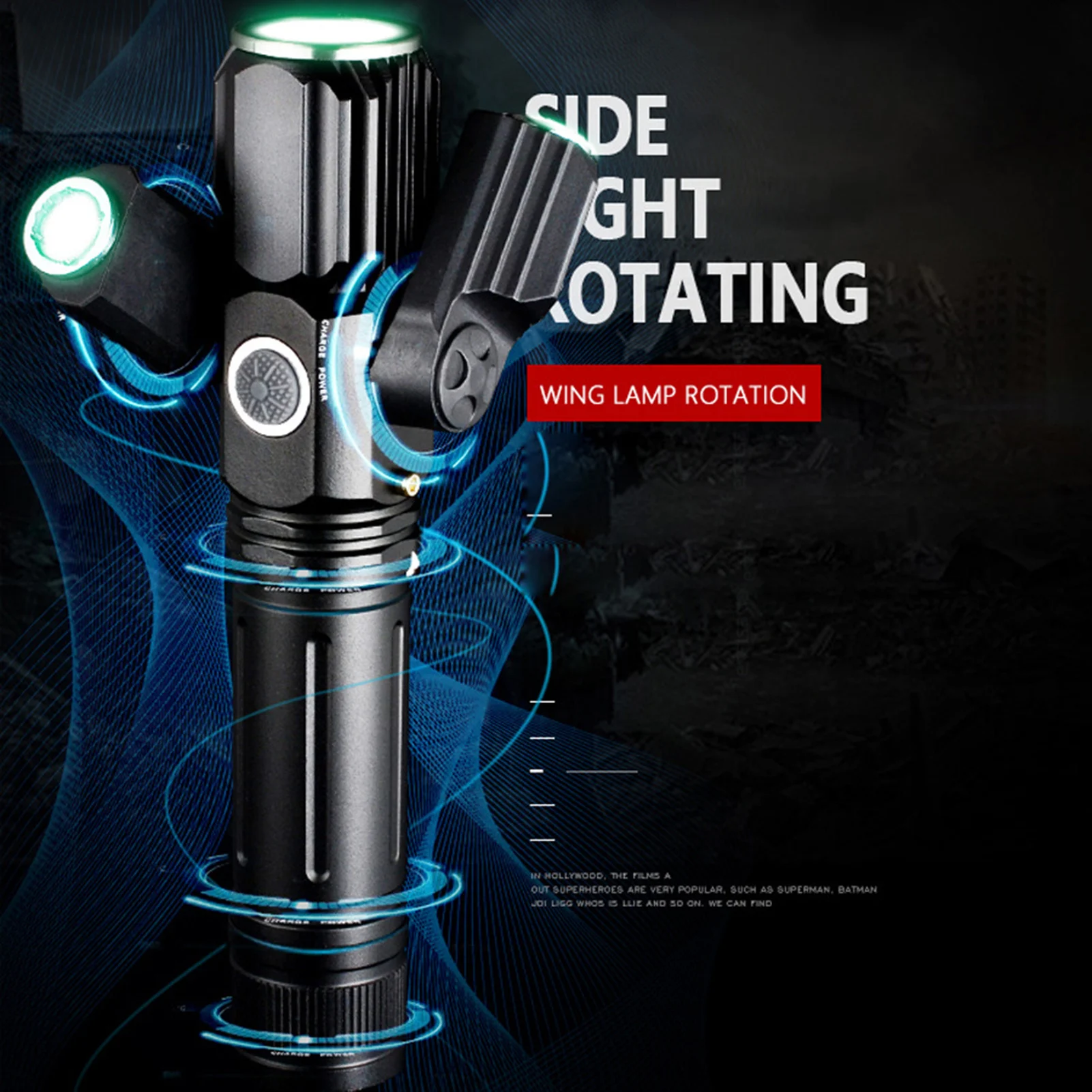 

5pcs/set LED night riding flashlight waterproof bicycle light set USB tail light 360 rotating battery bicycle light #340g