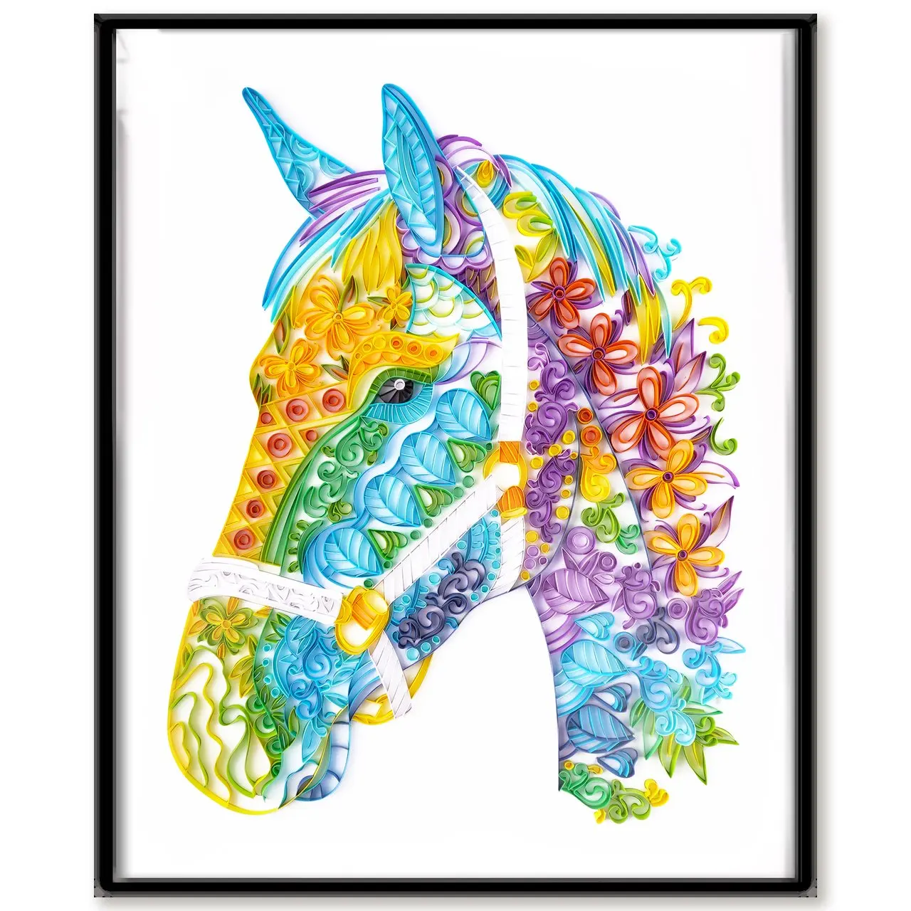 

Оригинальный рисунок лошади, искусство на стену, декор «сделай сам», бумажные ремесла, подарки, наборы бумажных инструментов