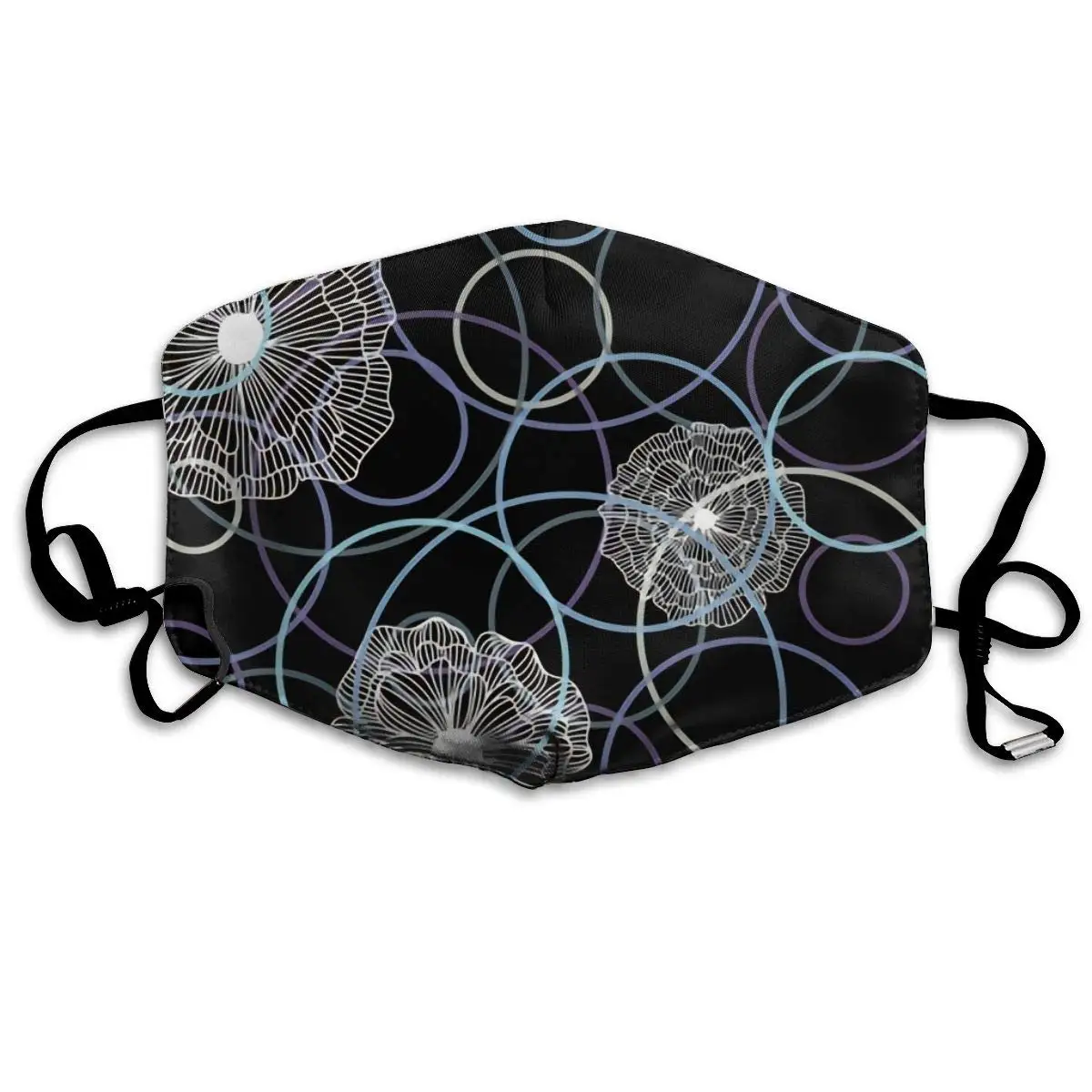 

Circular Yarn Washable Reusable Mask, Cotton Anti Dust Half Face Mouth Mask For Kids Teens Men Women With Adjustable Ear Loops