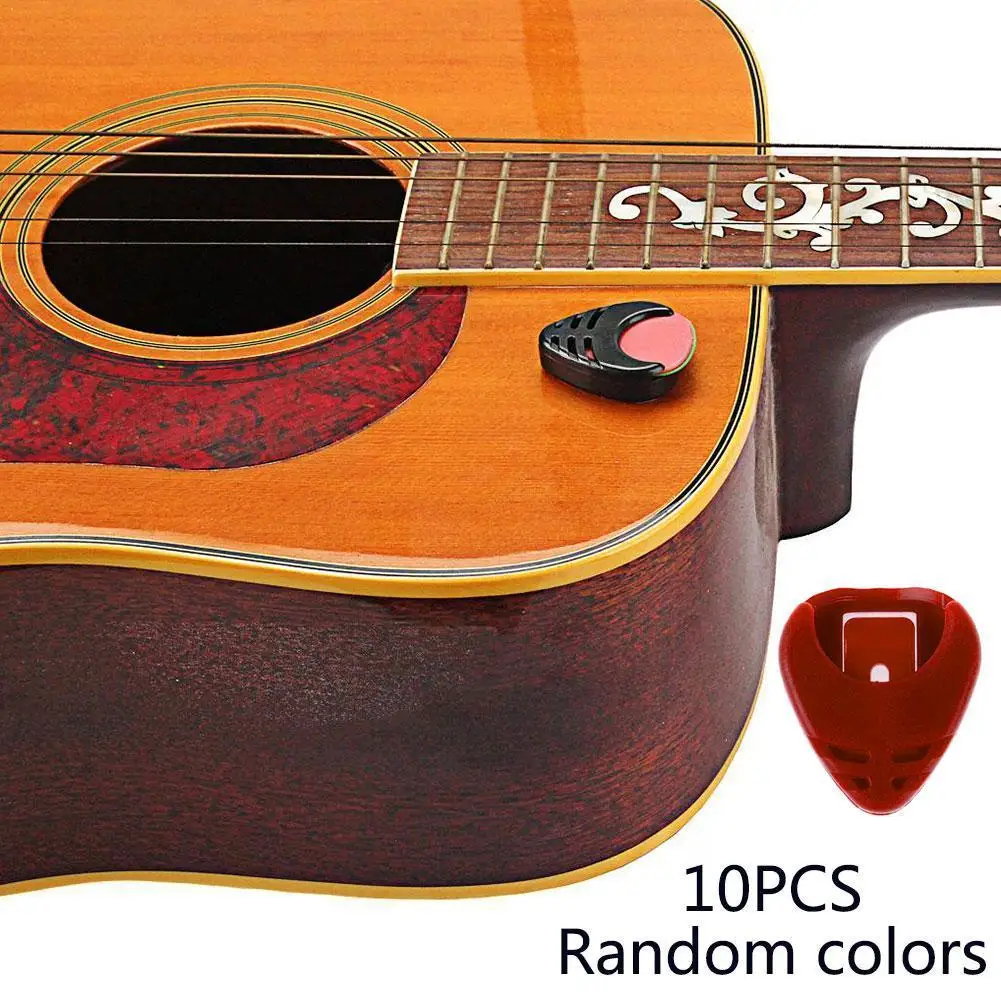

10Pcs/Set Color Random Guitar Picks Box Durable Guitar Case Acoustic Box Holder Picks Plastic Electric Guitar Parts Materia Y0X6