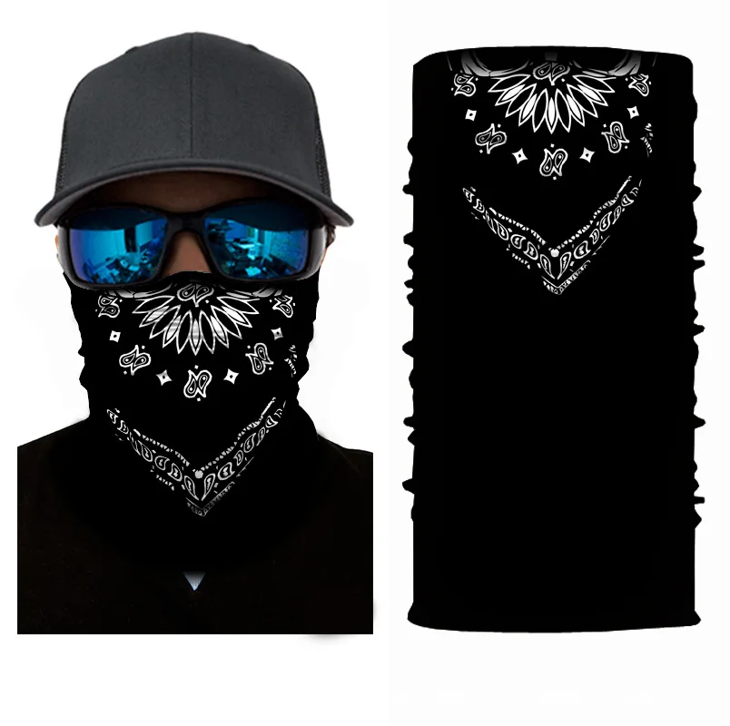 Outdoor 3D Bandana Fishing Men Motorcycle Skull Shemagh Military Hunting Neck Gaiter Head Scarf Sport Fish buffe Headband Masque