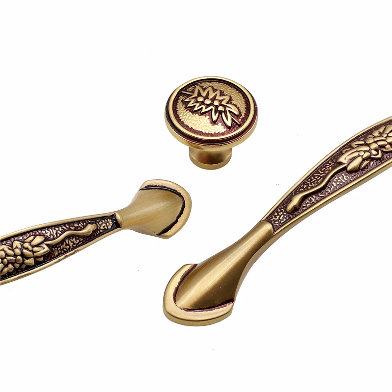 QVWN различные стили твердая латунь ручки шкафа и кухонные для ящика выдвижной