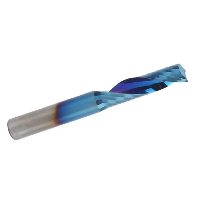 Спиральный Фрезерный резак с одним лезвием из вольфрамовой стали голубым