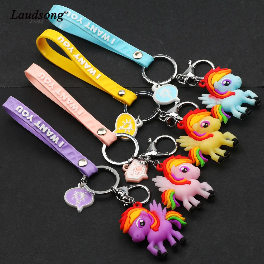 1 шт. синий/розовый/желтый/фиолетовый пони животных кулон брелок Детский подарок
