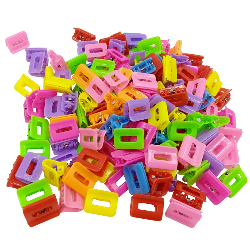 100 шт. маленькие зажимы для волос в виде бабочки заколки Когти Разноцветные Мини