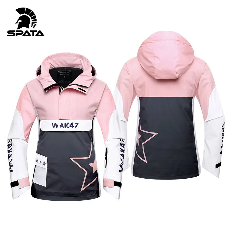 Женский лыжный костюм SPATA 2021 теплый плотный водонепроницаемый Зимний для катания