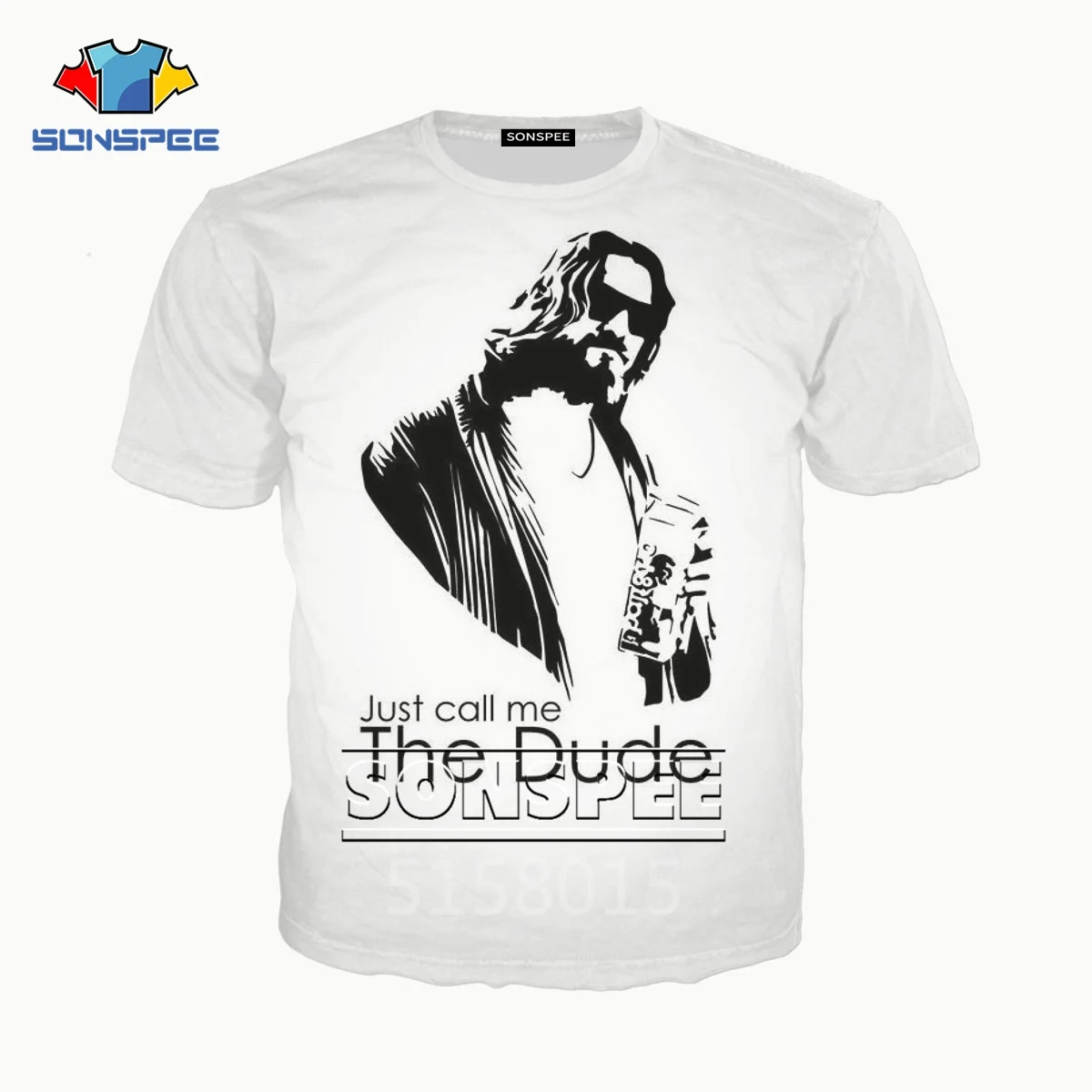 SONSPEE The Big Lebowski Harajuku 3D печатных мужчин и женщин одежда Хип Хоп футболка унисекс короткий рукав Уличная пуловер XK117c