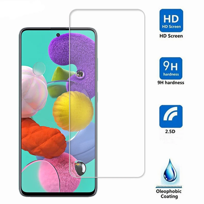 Защитное стекло для экрана Samsung Galaxy A51 A71 A11 A41 A01 защитная пленка Закаленное