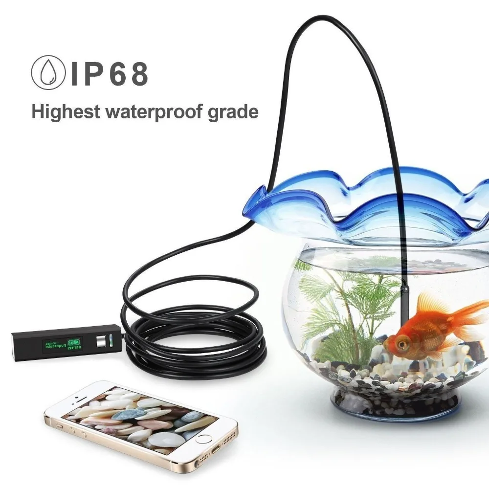 Беспроводной Эндоскоп 1200P с Wi Fi USB бороскоп для Iphone Android IOS Водонепроницаемая мини