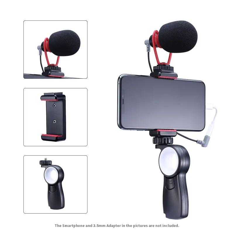 Смартфон Vlog Setup Handle Grip регулируемое крепление для телефона с холодным башмаком
