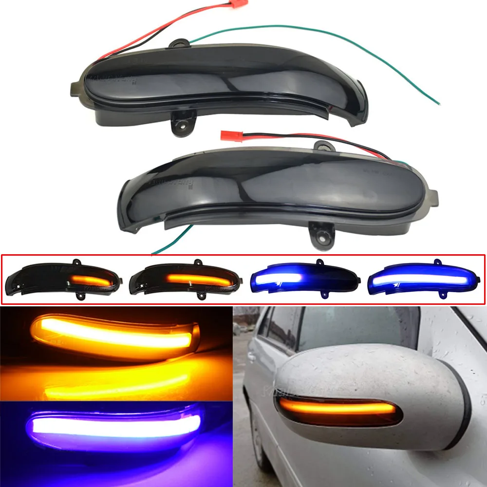 LED Turn Signal Side Mirror Light Flashing Water Dynamic Blinker For Mercedes Benz C Class W211 W203 S203 CL203 2001-2007