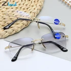 Очки Zilead без оправы для мужчин и женщин, аксессуары для дальнозоркости, бифокальные, модные, унисекс, + 1,0 + 3,5 + 4,0