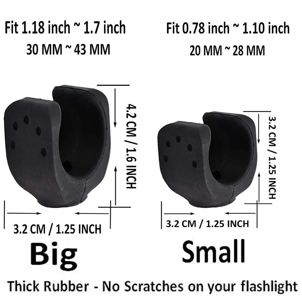 4/PK (два больших-два маленьких) универсальные крепления на фонарик крепление