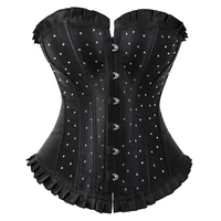 women sexy rhinestone sequin iingerie corset gothic burlesque bustier top vintage corselet dance wear costumes korsett plus size
