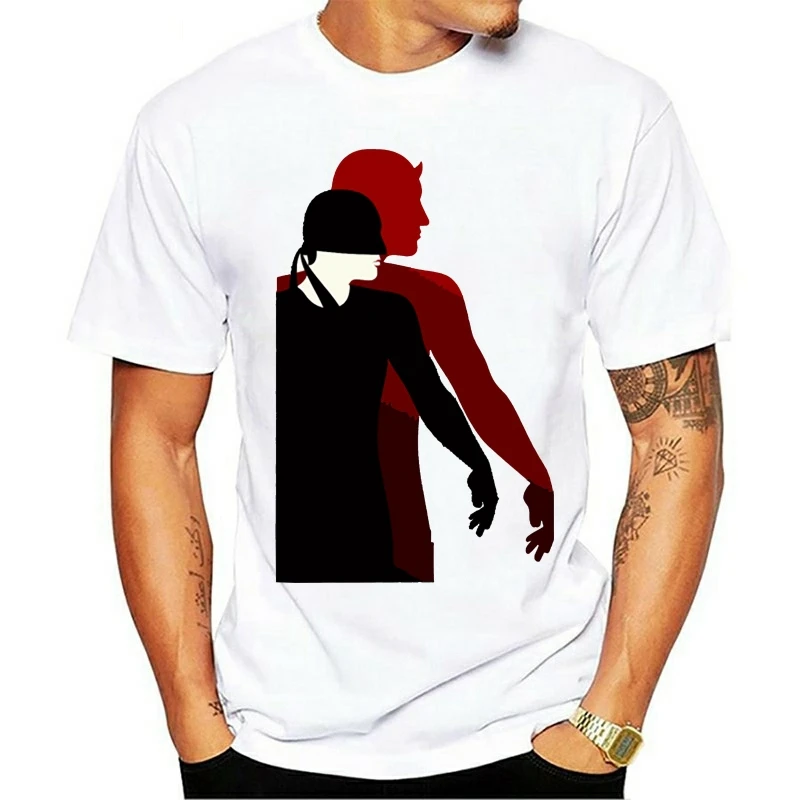 Сериала &quotСорвиголова&quot от Marvel футболка создать короткий рукав с круглым