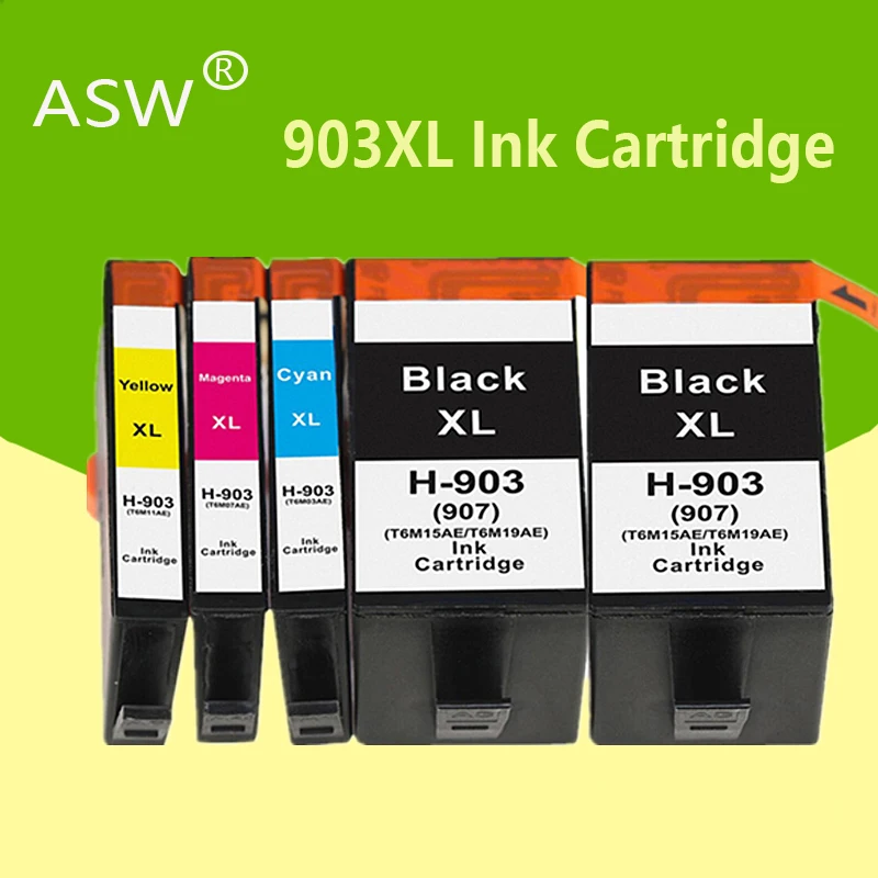 Чернильный картридж ASW 5PK 903XL для HP 903xl hp совместимый с Officejet Pro 6950 6960 6970