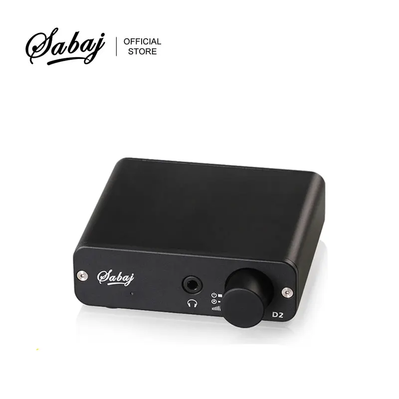 SABAJ D2 Portable Audio DAC with Headphone Amplifier with 3.5mm Headphone Jack Output Optical Coaxial USB Input RCA Mini Audio