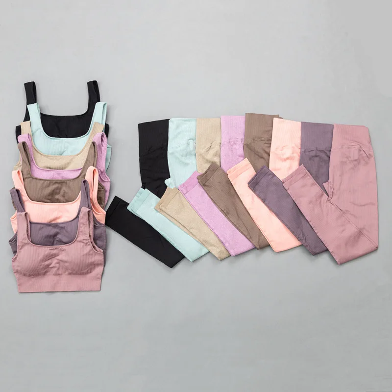 

High Waist Sports Legging Gym Women's Sportswear Seamless Fitness Women Yoga Suit High Stretchy Workout Sports Bra Gym Clothing