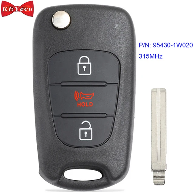 KEYECU для Kia Rio 2012 2013 Модернизированный дистанционного брелок 315 МГц P/N: 95430-1W020 TQ8-RKE-3F02