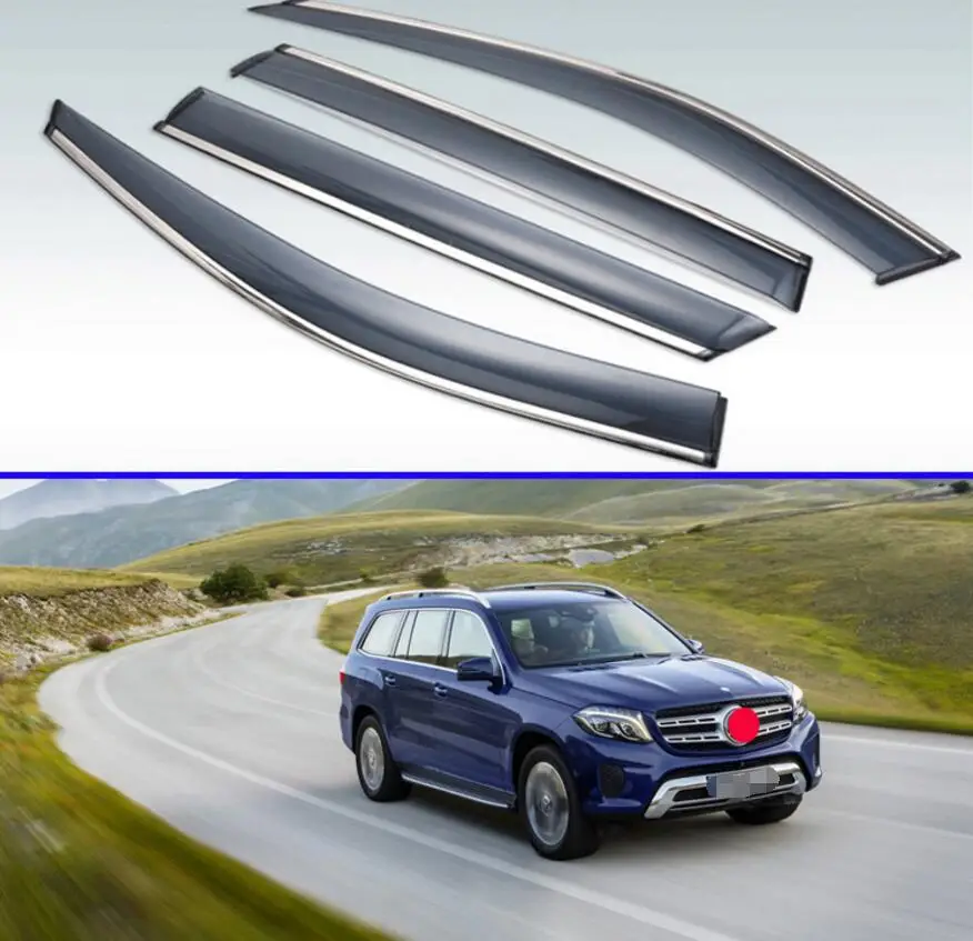 4 шт. пластиковый Наружный козырек для Mercedes-Benz GLS clase X166 2016 2017 2018 2019 | Автомобили и