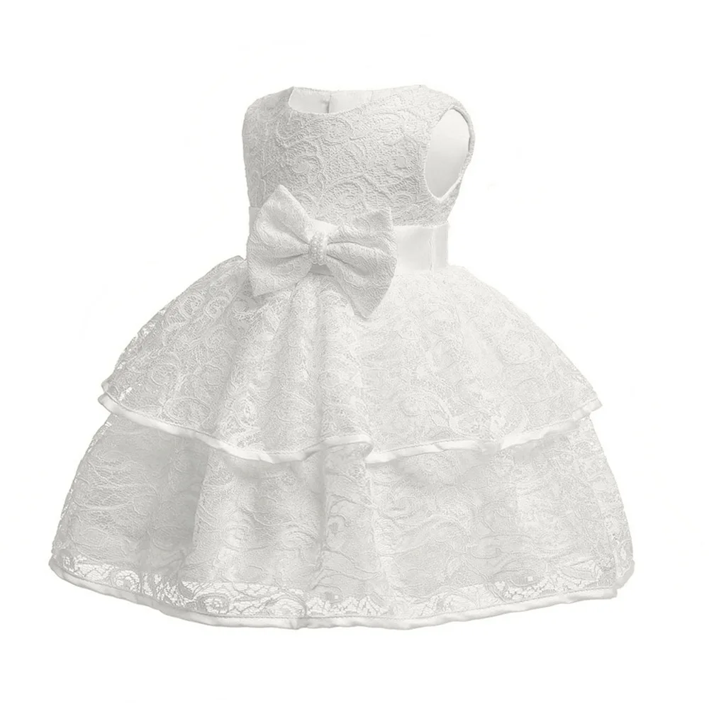 

2020 new fashion children's clothing Baby Princess Dress Lace Autumn Winter Bow Year-old Dress Hundred Days Photography