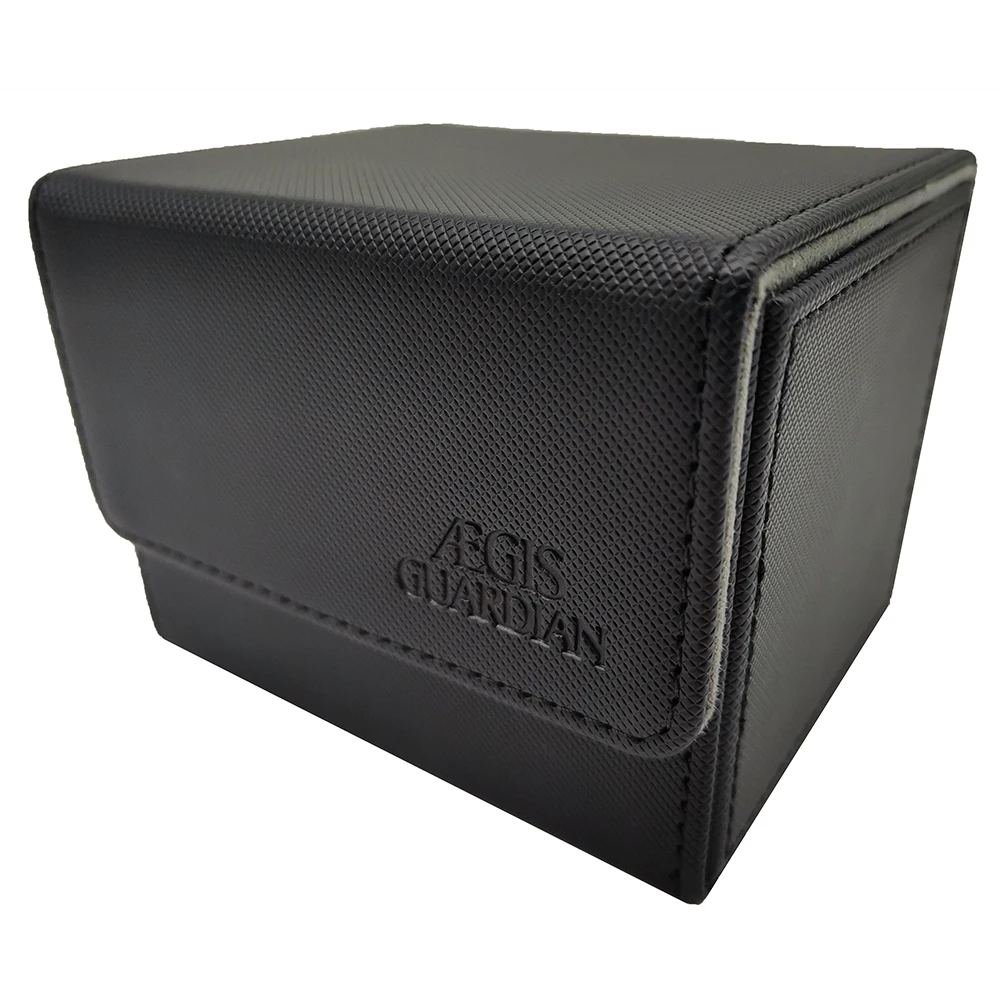 

AEGIS GUARDIAN Premium 100+ Card Box For Trading Card Game TCG Deck Case: Black
