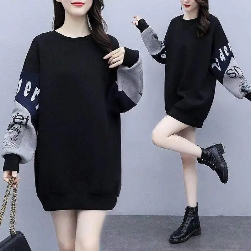 

New Fashion Large Big Plus Size Loose Long Sleeve Women Clothing Tops Autumn Outfits Hoody Ladies Female Oversized Hoodies 2021