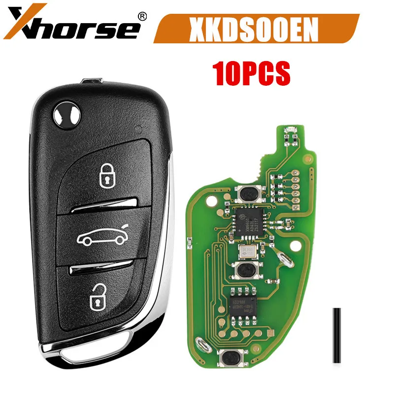 

10PCS Xhorse XKDS00EN For Volkswagen DS Type Remote Key 3 Buttons with X002 Wire Remote Key